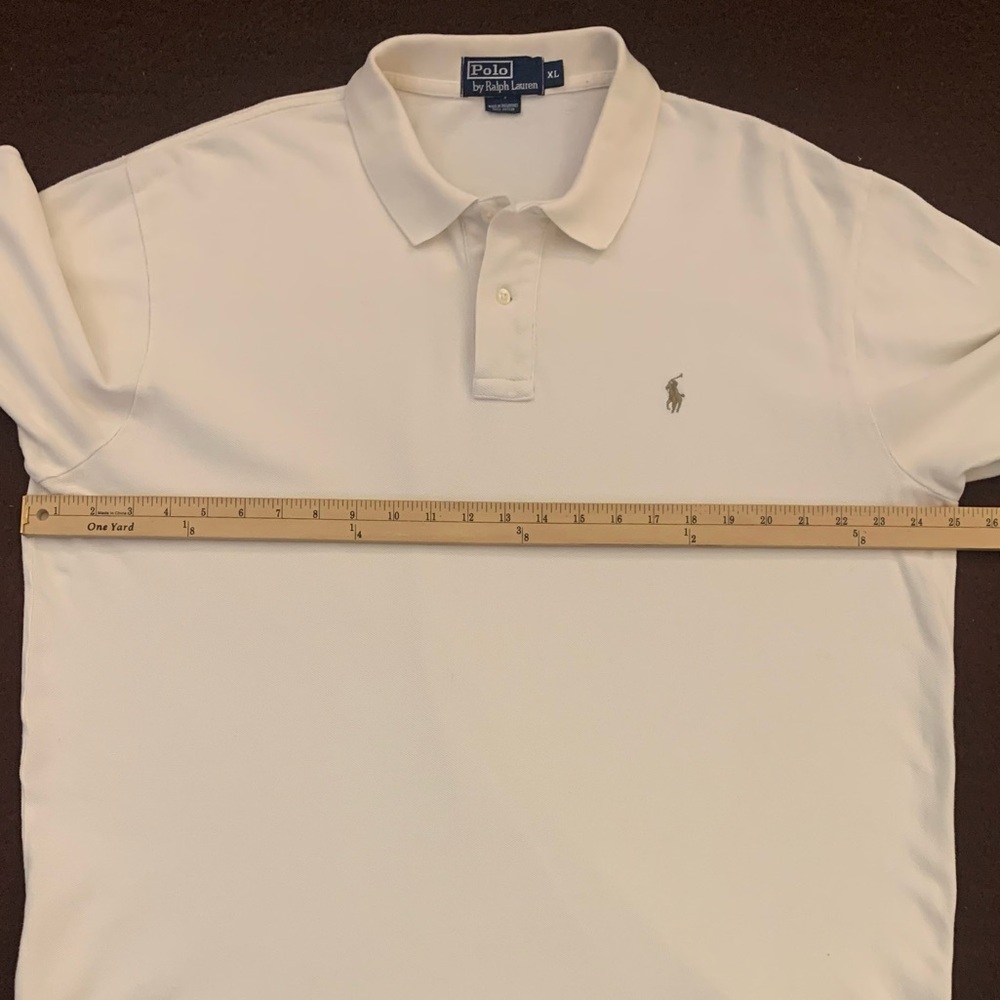 RL POLO SS All Cotton Creamy Tan Two Button Polo - Picture 4 of 6